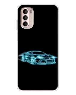 Чехол для Motorola MOTO G52 с картинкой «Неоновый контур Lamborghini» Чехол для Motorola MOTO G52 с картинкой «Неоновый контур Lamborghini»