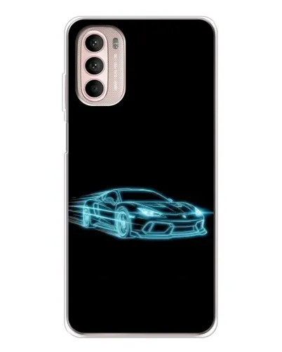 Чехол для Motorola MOTO G52 с картинкой «Неоновый контур Lamborghini» Чехол для Motorola MOTO G52 с картинкой «Неоновый контур Lamborghini»