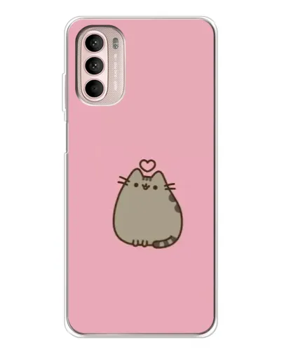 Чехол для Motorola MOTO G52 с картинкой «Pusheen сердце»