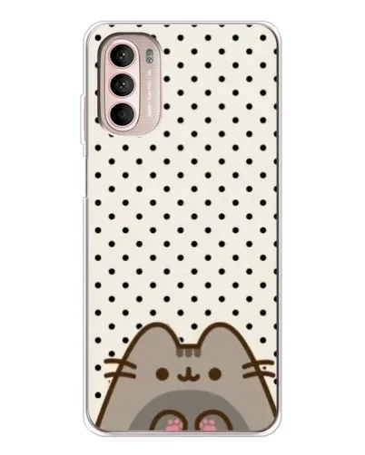 Чехол для Motorola MOTO G52 с картинкой «Пушин в горошек»
