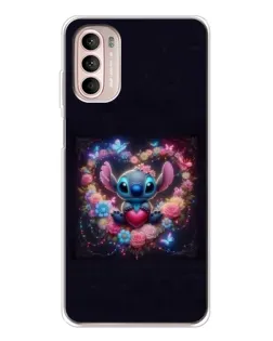 Чехол для Motorola MOTO G52 с картинкой «Stitch в цветах» Чехол для Motorola MOTO G52 с картинкой «Stitch в цветах»