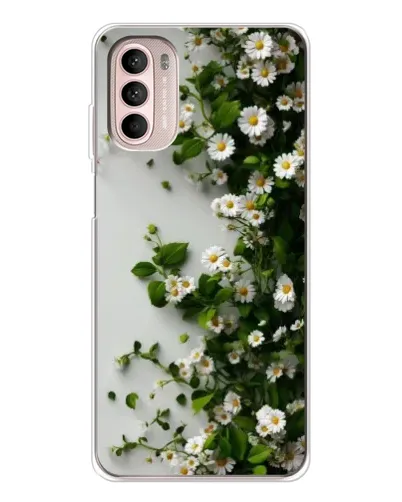 Чехол для Motorola MOTO G52 с картинкой «Ветка мелких белых цветов» Чехол для Motorola MOTO G52 с картинкой «Ветка мелких белых цветов»