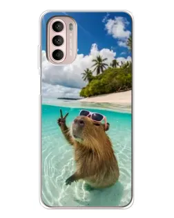 Чехол для Motorola MOTO G52 с картинкой «Капибара на море» Чехол для Motorola MOTO G52 с картинкой «Капибара на море»