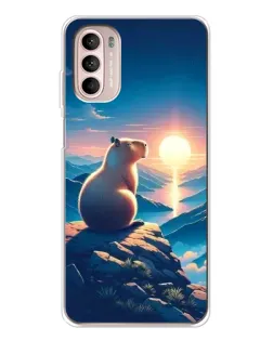 Чехол для Motorola MOTO G52 с картинкой «Закат солнца с капибарой» Чехол для Motorola MOTO G52 с картинкой «Закат солнца с капибарой»