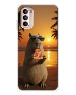 Чехол для Motorola MOTO G52 с картинкой «Капибара с пиццей» Чехол для Motorola MOTO G52 с картинкой «Капибара с пиццей»