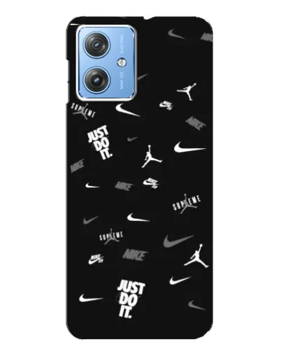 Чехол для Motorola MOTO G54 / G54 Power с картинкой «Nike Black Pattern» Чехол для Motorola MOTO G54 / G54 Power с картинкой «Nike Black Pattern»