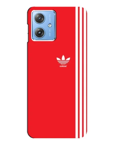 Чехол для Motorola MOTO G54 / G54 Power с картинкой «Красный минимализм Adidas»