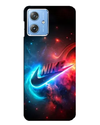 Чехол для Motorola MOTO G54 / G54 Power с картинкой «Огненный логотип Nike»