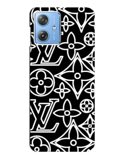 Чехол для Motorola MOTO G54 / G54 Power с картинкой «Черно-белый узор LV» Чехол для Motorola MOTO G54 / G54 Power с картинкой «Черно-белый узор LV»