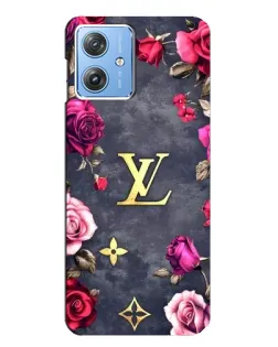 Чехол для Motorola MOTO G54 / G54 Power с картинкой «Цветочный Louis Vuitton»