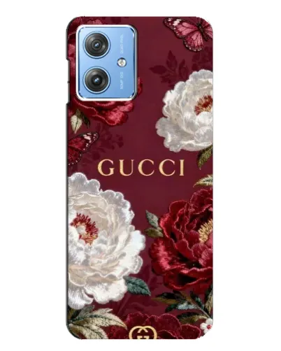 Чехол для Motorola MOTO G54 / G54 Power с картинкой «Gucci — бордовые розы» Чехол для Motorola MOTO G54 / G54 Power с картинкой «Gucci — бордовые розы»