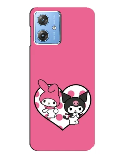 Чехол для Motorola MOTO G54 / G54 Power с картинкой «Kuromi и My Melody»