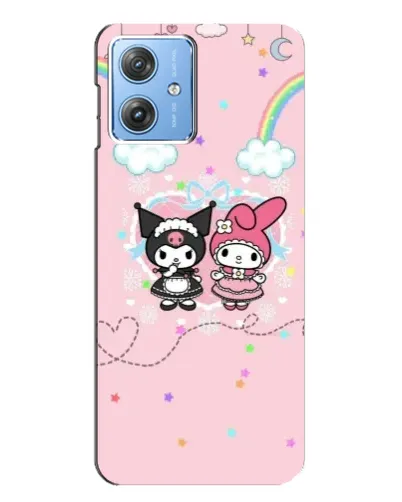 Чехол для Motorola MOTO G54 / G54 Power с картинкой «My Melody и Kuromi»