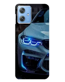 Чехол для Motorola MOTO G54 / G54 Power с картинкой «Взгляд BMW с синими фарами» Чехол для Motorola MOTO G54 / G54 Power с картинкой «Взгляд BMW с синими фарами»
