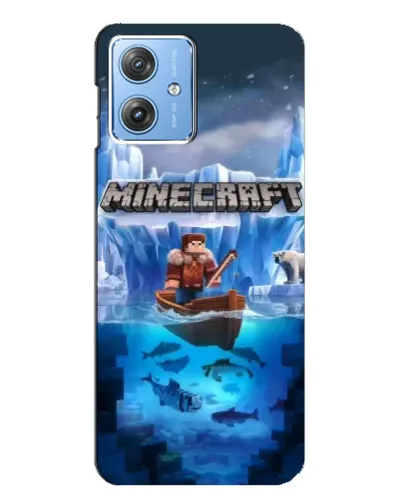 Чехол для Motorola MOTO G54 / G54 Power с картинкой «Minecraft ледяной мир» Чехол для Motorola MOTO G54 / G54 Power с картинкой «Minecraft ледяной мир»