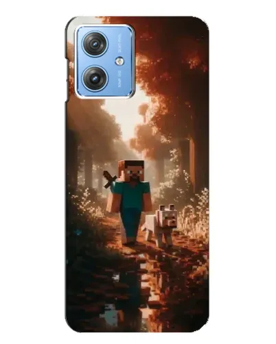 Чехол для Motorola MOTO G54 / G54 Power с картинкой «Стив в лесу» Чехол для Motorola MOTO G54 / G54 Power с картинкой «Стив в лесу»