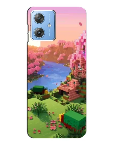Чехол для Motorola MOTO G54 / G54 Power с картинкой «Розовое дерево Minecraft» Чехол для Motorola MOTO G54 / G54 Power с картинкой «Розовое дерево Minecraft»