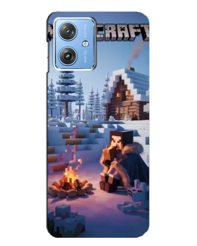 Чехол для Motorola MOTO G54 / G54 Power с картинкой «Зимний Minecraft» Чехол для Motorola MOTO G54 / G54 Power с картинкой «Зимний Minecraft»