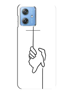 Чехол для Motorola MOTO G54 / G54 Power с картинкой «Рука держит»