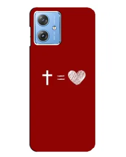 Чехол для Motorola MOTO G54 / G54 Power с картинкой «Уравнение любви»