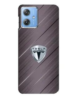 Чехол для Motorola MOTO G54 / G54 Power с картинкой «Металлическая текстура Tesla»