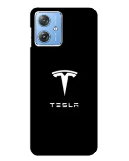 Чехол для Motorola MOTO G54 / G54 Power с картинкой «Tesla White Logo»