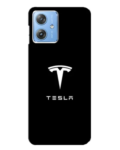 Чехол для Motorola MOTO G54 / G54 Power с картинкой «Tesla White Logo»