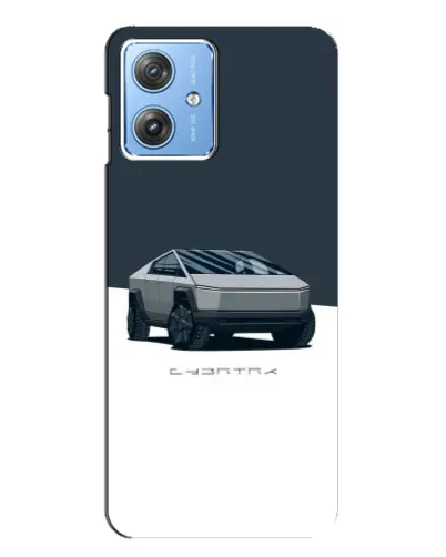 Чехол для Motorola MOTO G54 / G54 Power с картинкой «Серебристый Cybertruck Tesla»