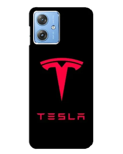 Чехол для Motorola MOTO G54 / G54 Power с картинкой «Tesla Red Logo»