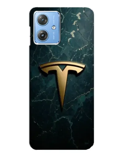 Чехол для Motorola MOTO G54 / G54 Power с картинкой «Мраморная Tesla Gold»