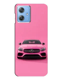 Чехол для Motorola MOTO G54 / G54 Power с картинкой «Розовый Mercedes AMG»