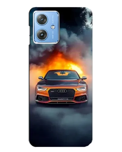Чехол для Motorola MOTO G54 / G54 Power с картинкой «Audi в огненном дыму» Чехол для Motorola MOTO G54 / G54 Power с картинкой «Audi в огненном дыму»