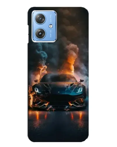 Чехол для Motorola MOTO G54 / G54 Power с картинкой «Lamborghini дымная эстетика»