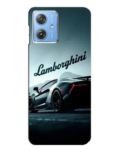Чехол для Motorola MOTO G54 / G54 Power с картинкой «Классическая надпись Lamborghini»