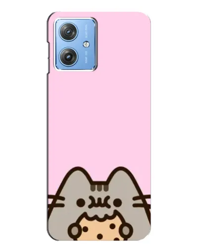Чехол для Motorola MOTO G54 / G54 Power с картинкой «Pusheen и печенье»