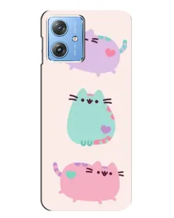 Чехол для Motorola MOTO G54 / G54 Power с картинкой «Pusheen трио» Чехол для Motorola MOTO G54 / G54 Power с картинкой «Pusheen трио»