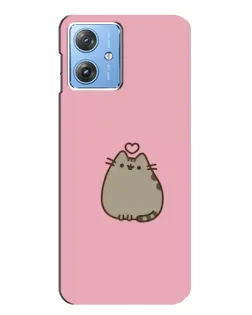 Чехол для Motorola MOTO G54 / G54 Power с картинкой «Pusheen сердце» Чехол для Motorola MOTO G54 / G54 Power с картинкой «Pusheen сердце»