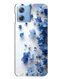 Чехол для Motorola MOTO G54 / G54 Power с картинкой «Голубой цветочный каскад»