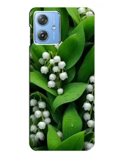 Чехол для Motorola MOTO G54 / G54 Power с картинкой «Ландыши в зелени»