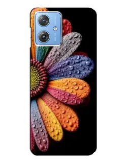 Чехол для Motorola MOTO G54 / G54 Power с картинкой «Радужный цветок»