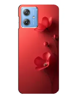 Чехол для Motorola MOTO G54 / G54 Power с картинкой «Маковые соцветия»