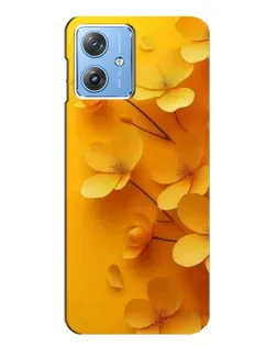 Чехол для Motorola MOTO G54 / G54 Power с картинкой «Золотые лепестки»