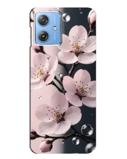Чехол для Motorola MOTO G54 / G54 Power с картинкой «Нежная сакура и капли»