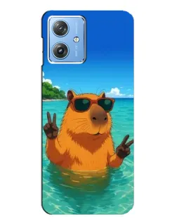 Чехол для Motorola MOTO G54 / G54 Power с картинкой «Морская капибара»