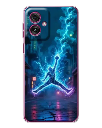 Чехол для Motorola Moto G55 с картинкой «Jordan Gold Jumpman»