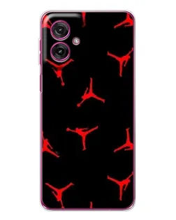 Чехол для Motorola Moto G55 с картинкой «Jordan Red Pattern»