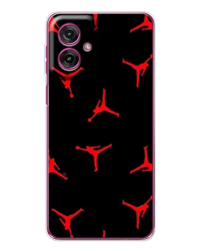 Чехол для Motorola Moto G55 с картинкой «Jordan Red Pattern»