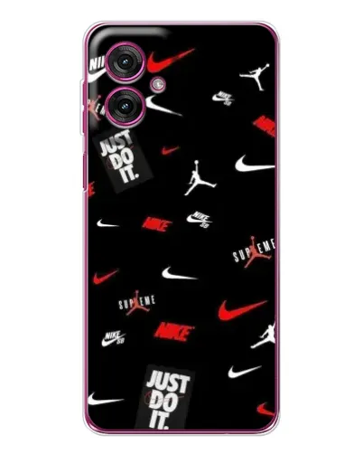 Чехол для Motorola Moto G55 с картинкой «Nike Mix Pattern»
