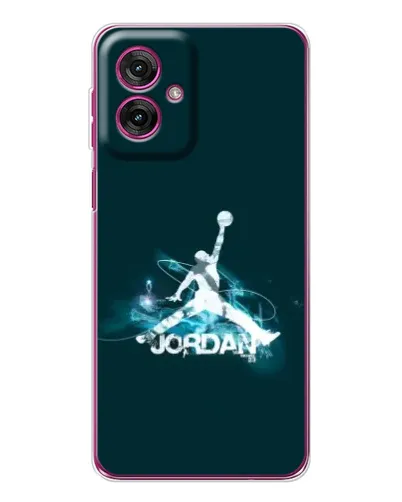 Чехол для Motorola Moto G55 с картинкой «Jordan Blue Fire»
