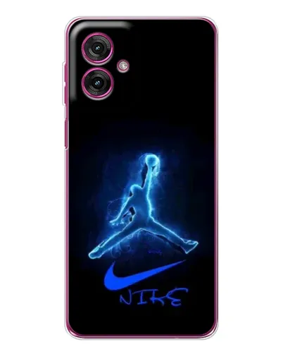 Чехол для Motorola Moto G55 с картинкой «Jordan Neon Blue»